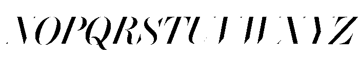 Brunel Hairline Italic Font UPPERCASE