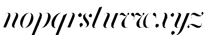 Brunel Hairline Italic Font LOWERCASE