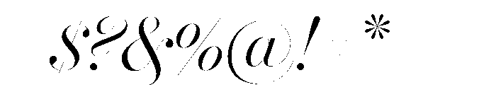 Brunel Hairline Light Italic Font OTHER CHARS