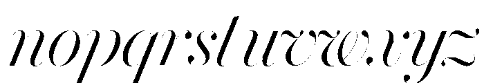 Brunel Hairline Light Italic Font LOWERCASE