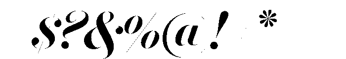 Brunel Hairline Medium Italic Font OTHER CHARS