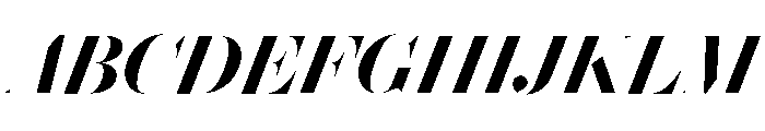 Brunel Hairline Medium Italic Font UPPERCASE