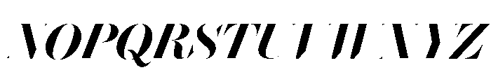 Brunel Hairline Medium Italic Font UPPERCASE