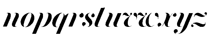 Brunel Hairline Medium Italic Font LOWERCASE