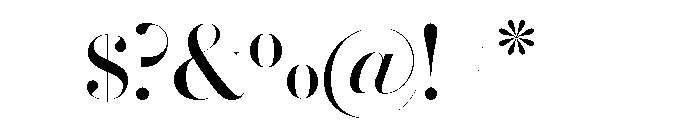Brunel Hairline Roman Font OTHER CHARS