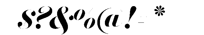 Brunel Hairline Semibold Italic Font OTHER CHARS