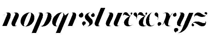 Brunel Hairline Semibold Italic Font LOWERCASE