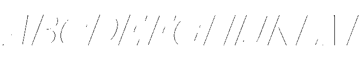 Brunel Hairline Thin Italic Font UPPERCASE
