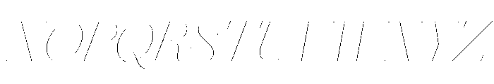 Brunel Hairline Thin Italic Font UPPERCASE