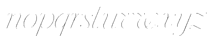 Brunel Hairline Thin Italic Font LOWERCASE