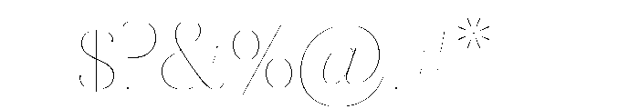 Brunel Hairline Thin Font OTHER CHARS