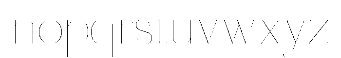 Brunel Hairline Thin Font LOWERCASE