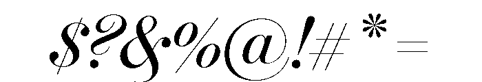 Brunel Poster Italic Font OTHER CHARS