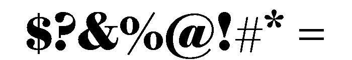 Brunel Text Bold Font OTHER CHARS