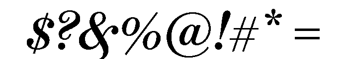 Brunel Text Italic No 2 Font OTHER CHARS