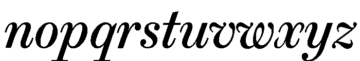 Brunel Text Italic No 2 Font LOWERCASE