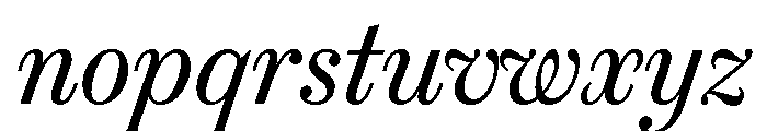 Brunel Text Italic Font LOWERCASE