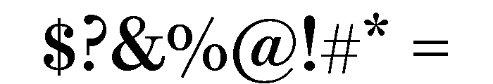 Brunel Text Roman No 2 Font OTHER CHARS