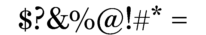 Brunel Text Roman Font OTHER CHARS