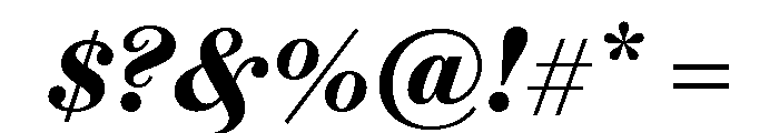 Brunel Text Semibold Italic Font OTHER CHARS