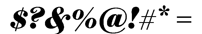 Brunel Text Short Bold Italic Font OTHER CHARS