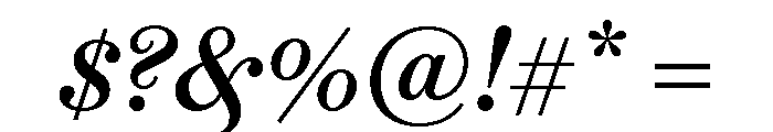 Brunel Text Short Italic No 2 Font OTHER CHARS