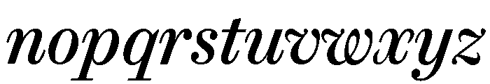 Brunel Text Short Italic No 2 Font LOWERCASE