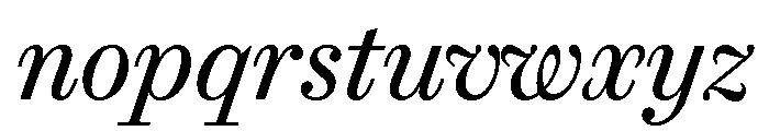 Brunel Text Short Italic Font LOWERCASE