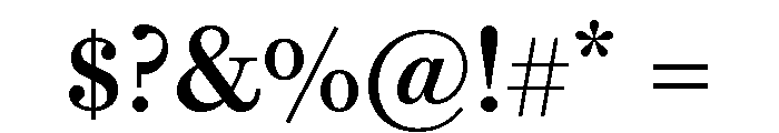 Brunel Text Short Roman No 2 Font OTHER CHARS