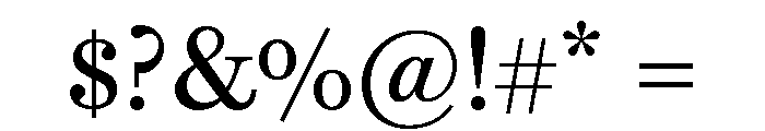 Brunel Text Short Roman Font OTHER CHARS