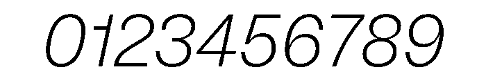 BrutGrotesque ExtralightItalic Font OTHER CHARS