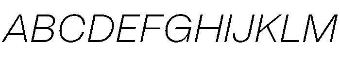 BrutGrotesque ExtralightItalic Font UPPERCASE