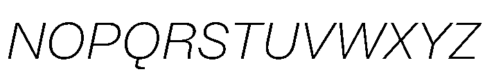 BrutGrotesque ExtralightItalic Font UPPERCASE