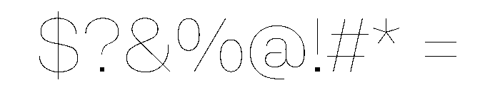 BrutGrotesque Line Font OTHER CHARS