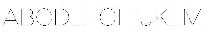 BrutGrotesque Line Font UPPERCASE