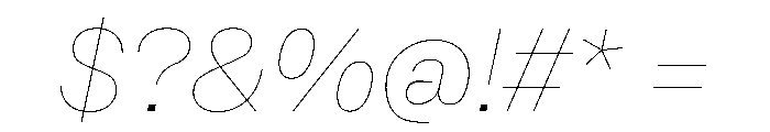 BrutGrotesque LineItalic Font OTHER CHARS