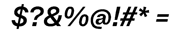 BrutGrotesque MediumItalic Font OTHER CHARS