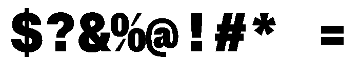 BrutGrotesqueMono Black Font OTHER CHARS