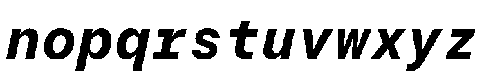 BrutGrotesqueMono BoldItalic Font LOWERCASE