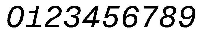 BrutGrotesqueMono BookItalic Font OTHER CHARS