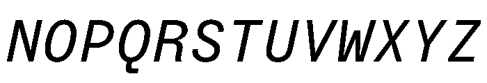 BrutGrotesqueMono BookItalic Font UPPERCASE