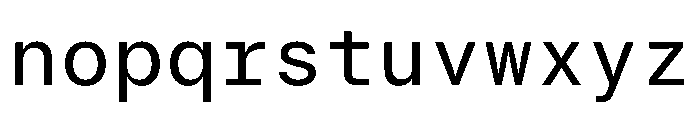 BrutGrotesqueMono Book Font LOWERCASE