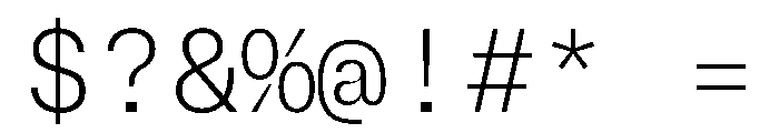 BrutGrotesqueMono Extralight Font OTHER CHARS