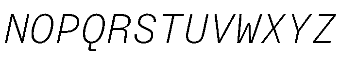 BrutGrotesqueMono ExtralightItalic Font UPPERCASE
