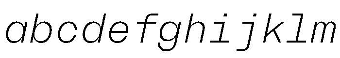 BrutGrotesqueMono ExtralightItalic FONT