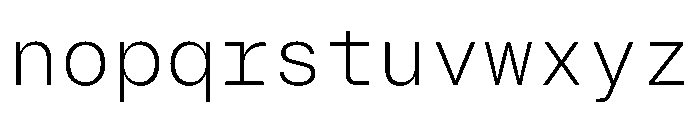 BrutGrotesqueMono Extralight Font LOWERCASE