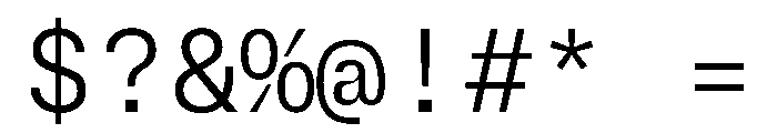 BrutGrotesqueMono Light Font OTHER CHARS