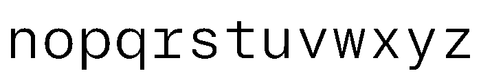 BrutGrotesqueMono Light Font LOWERCASE