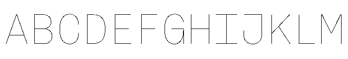 BrutGrotesqueMono Line Font UPPERCASE