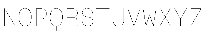 BrutGrotesqueMono Line Font UPPERCASE